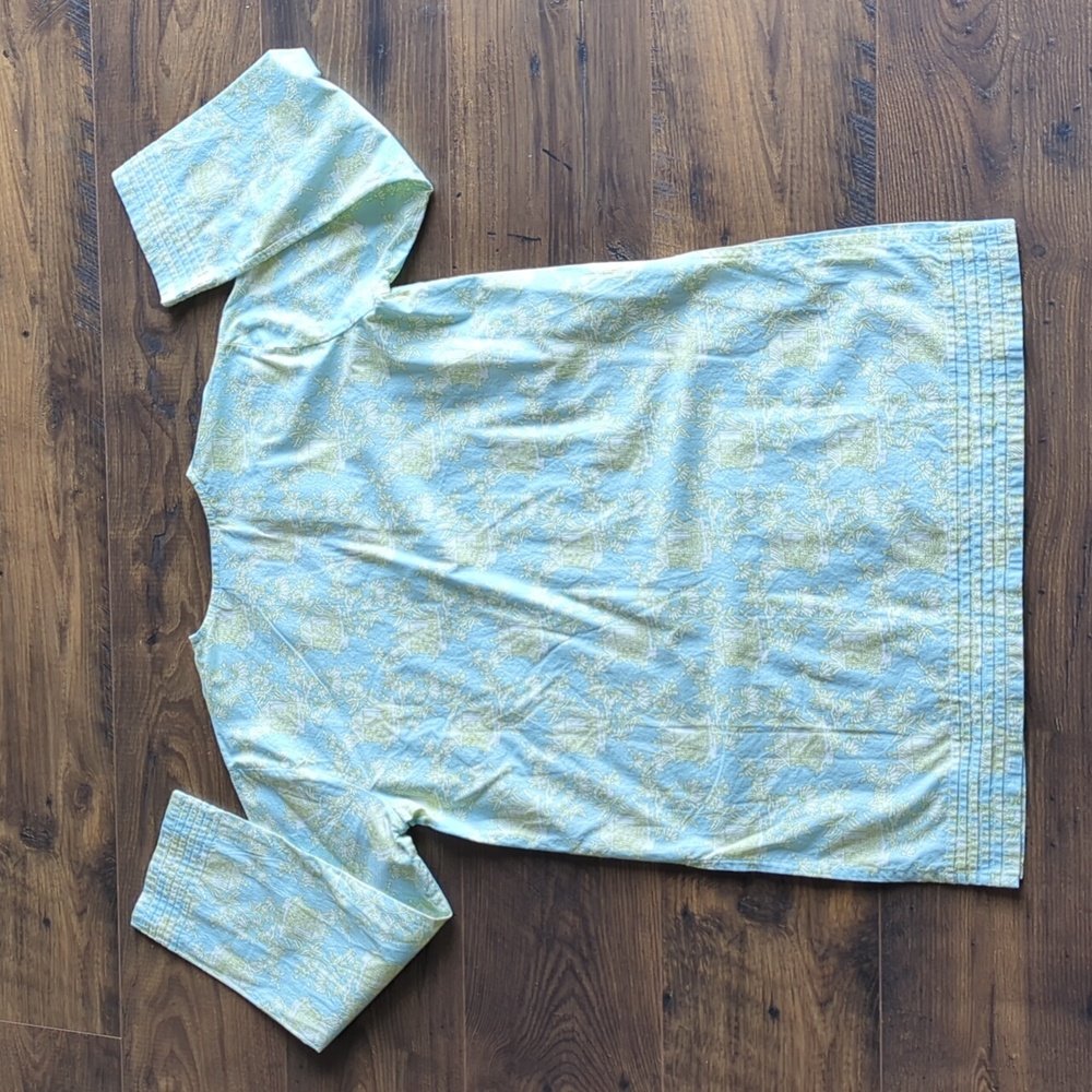 Needham Lane Sydney Cotton Poplin V-neck Tunic - Picture 4 of 17